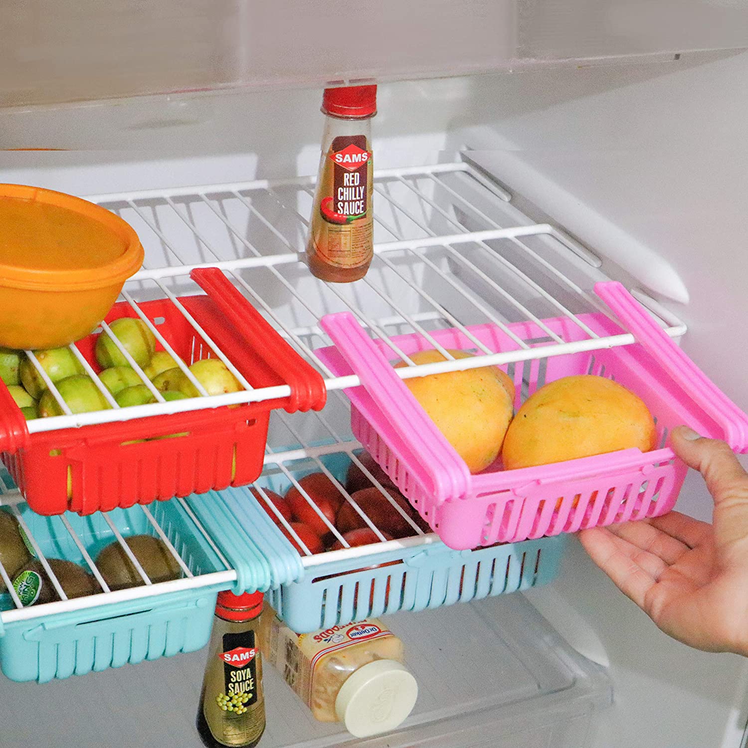 Fridge Storage Basket Storage Rack