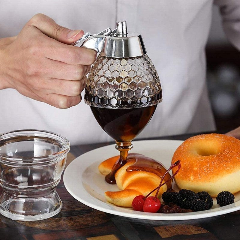 Crystal Glass Honey Dispenser