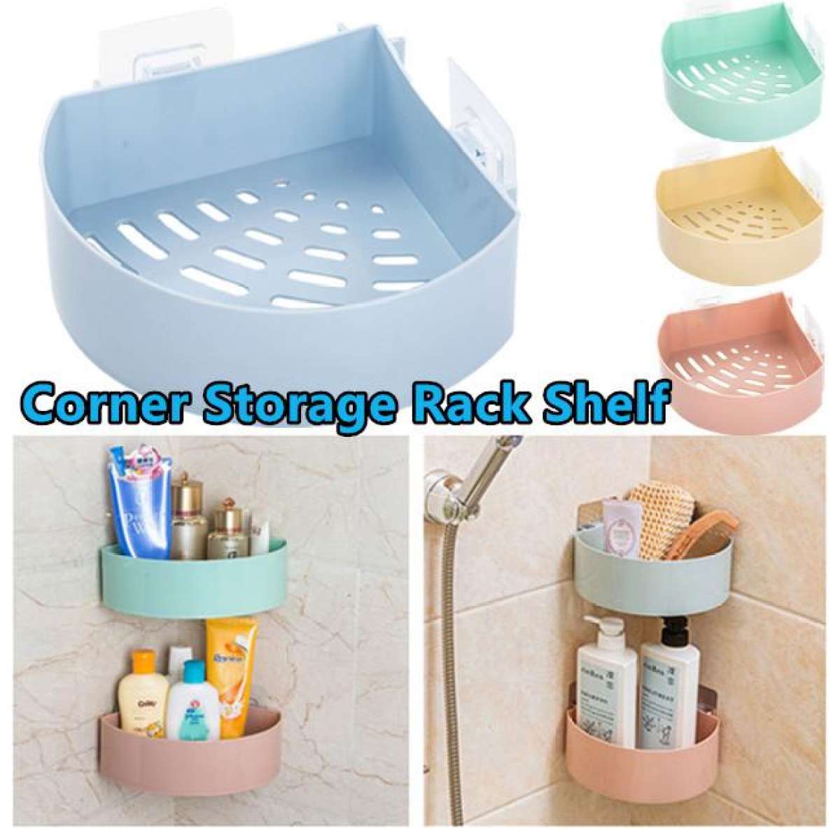 Bathroom Corner Round Rack Organizer