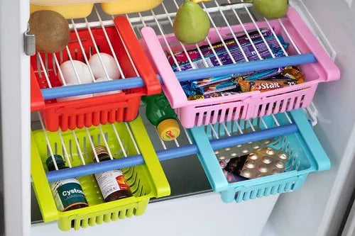 Storage Basket Expandable Fridge Storage Rack