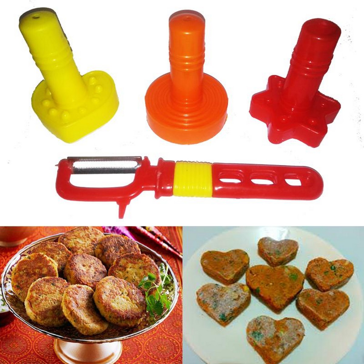 Set of 4 Shami Kabab Moulds