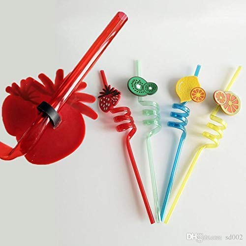 Spiral Straws For Drinking - 4pcs