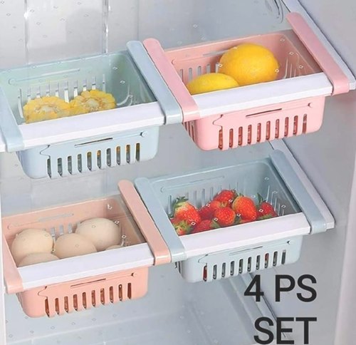 Storage Basket Expandable Fridge Storage Rack