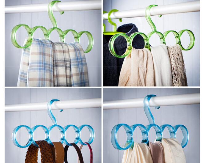 5 Ring Hanger Closet Scarf Organizer