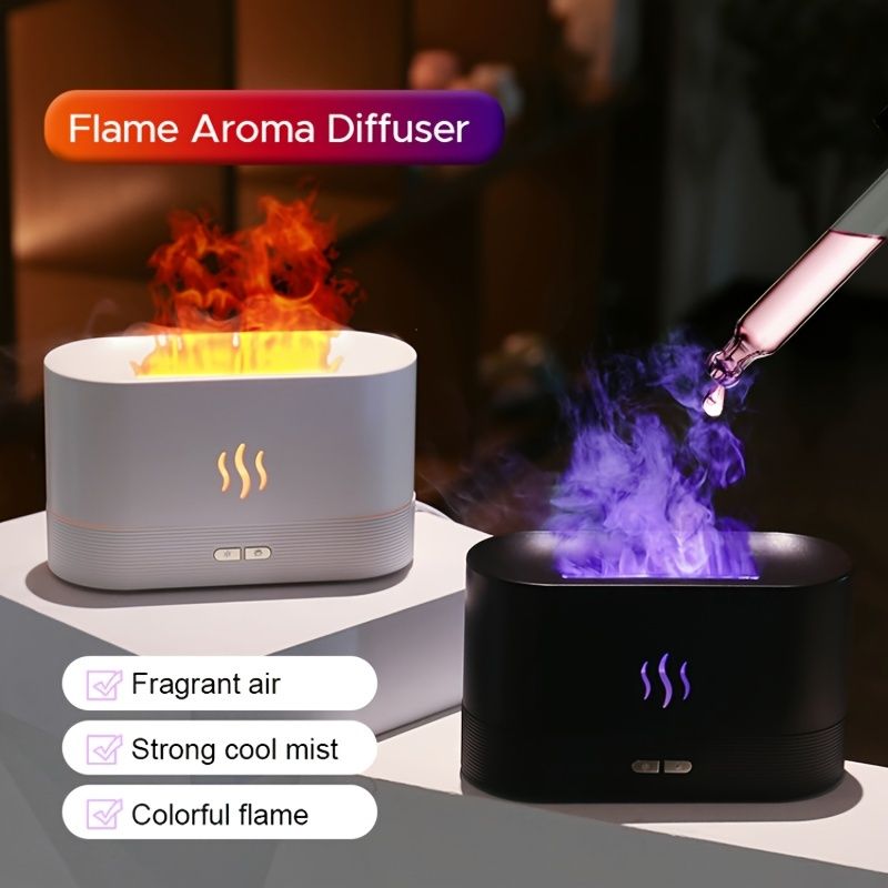 RGB Flame Humidifier and Aroma Diffuser