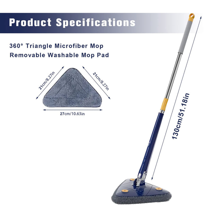 360° Rotatable Adjustable Cleaning Mop Extendable triangle