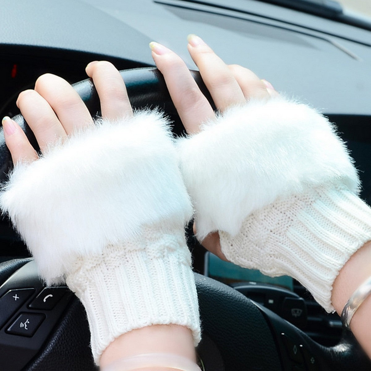 Fancy Winter Wool Gloves for Women