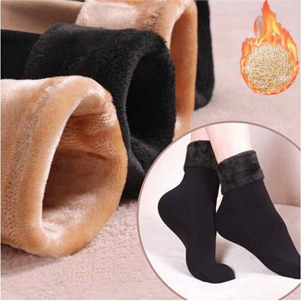 Ladies Velvet Cashmere Warm Socks