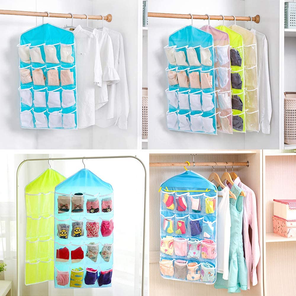 Multi-Functional Foldable Hanging 16 Grid Storage Bags