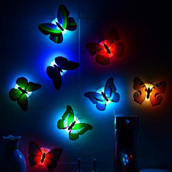 LED Butterfly Wall Night Light Stickers