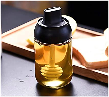 Glass Seasoning Bottle With Honey Brush