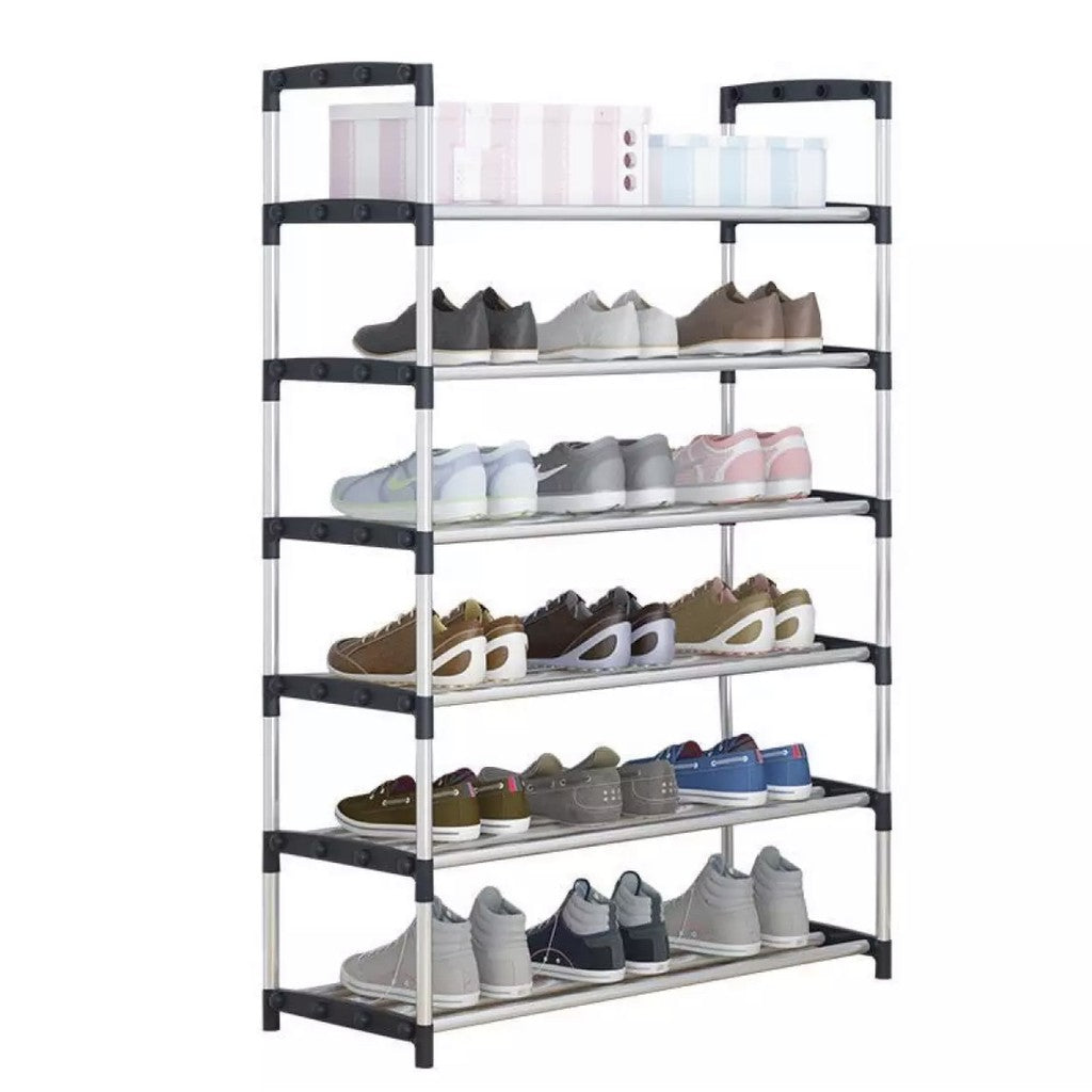 6 Layer shoe rack Tier Colored stainless steel Stackable