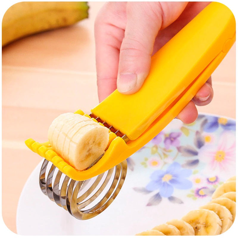 Banana Slicer Chopper Fruit Cutter, Peeler