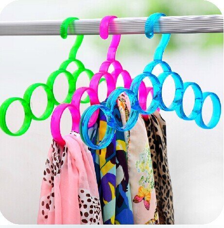 6 Ring Single line Hanger Plastic Ring Hanger Wardrobe Organizer