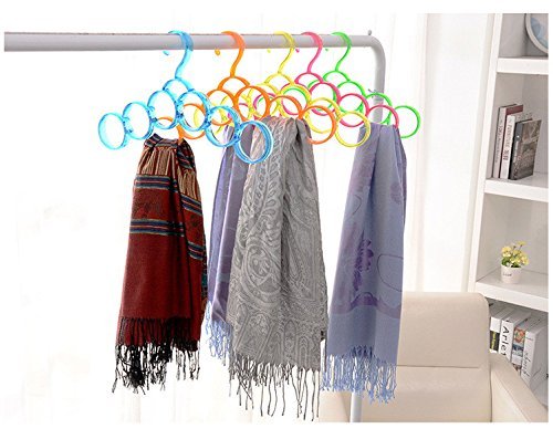 6 Ring Single line Hanger Plastic Ring Hanger Wardrobe Organizer