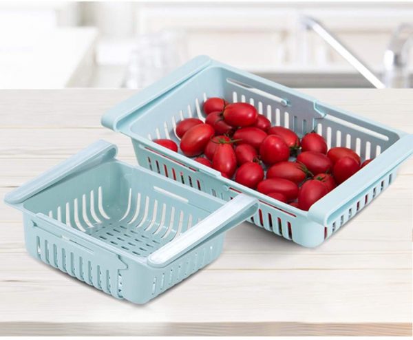 Storage Basket Expandable Fridge Storage Rack