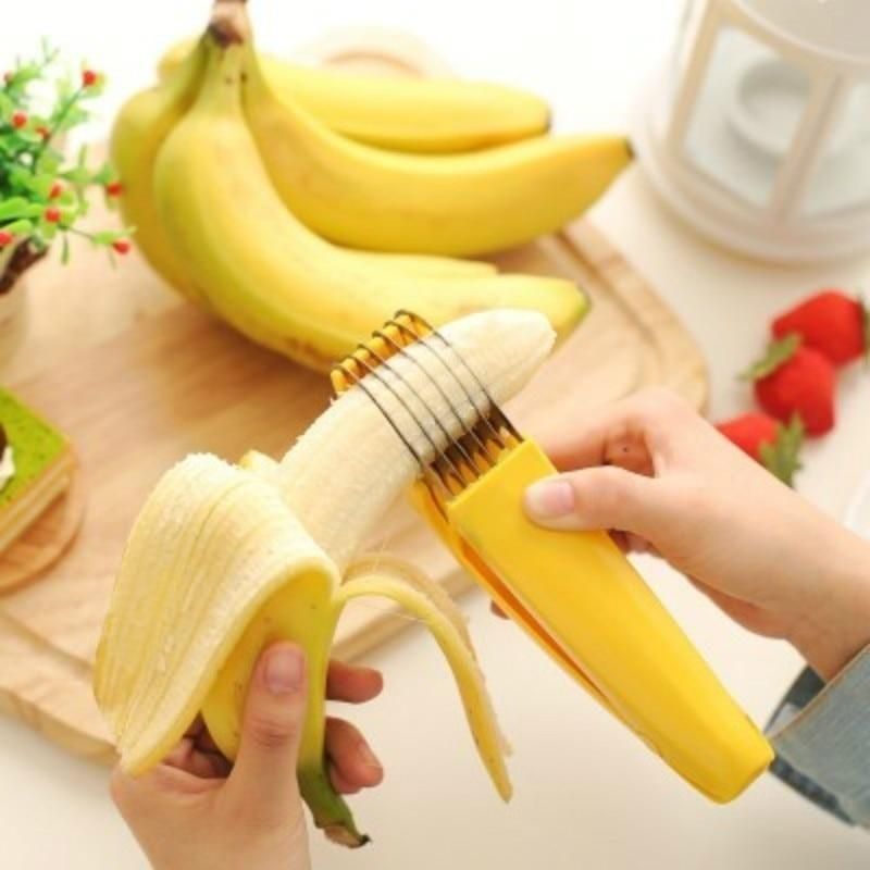 Banana Slicer Chopper Fruit Cutter, Peeler