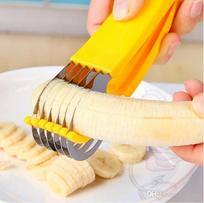 Banana Slicer Chopper Fruit Cutter, Peeler