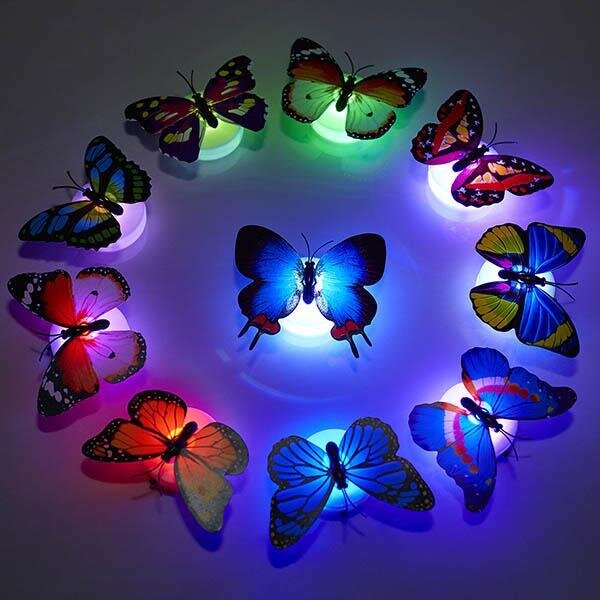 LED Butterfly Wall Night Light Stickers