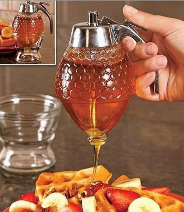 Crystal Glass Honey Dispenser