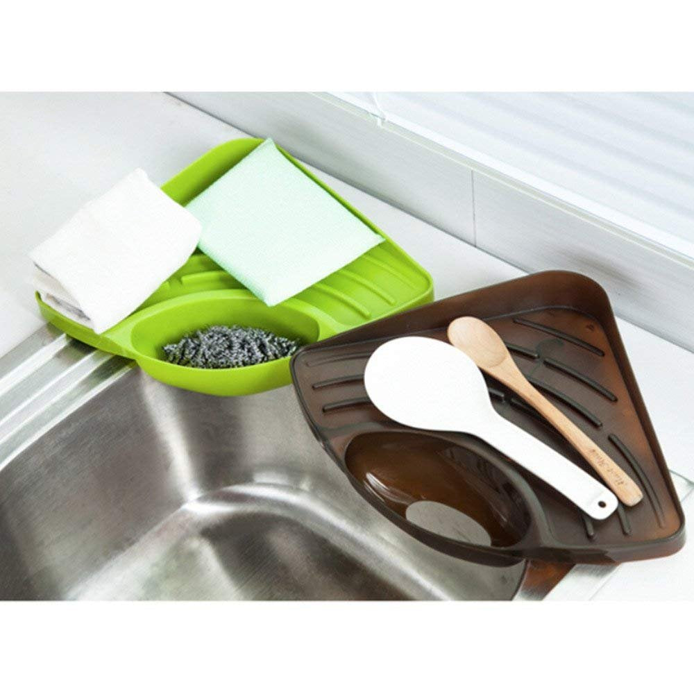 Multipurpose Corner Sink Wash Basin Storage Organizer Rack