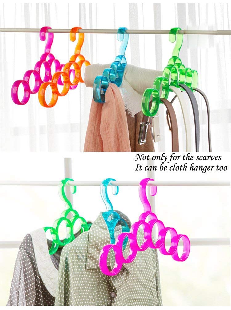 6 Ring Single line Hanger Plastic Ring Hanger Wardrobe Organizer