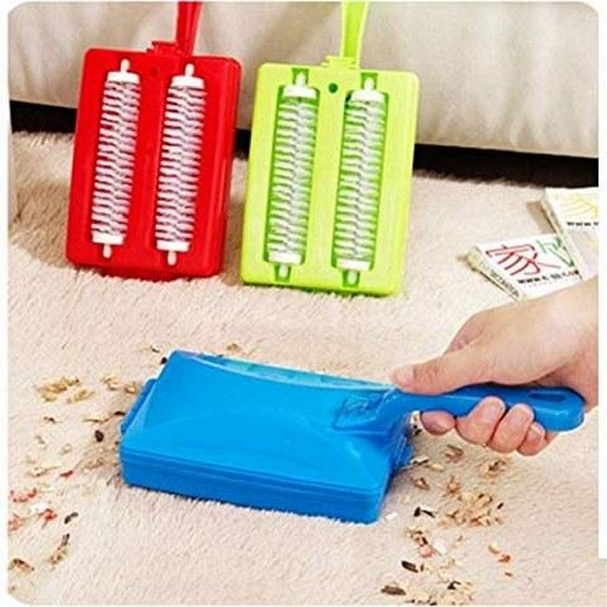 2 Brushes Heads Handheld Carpet Sweeper