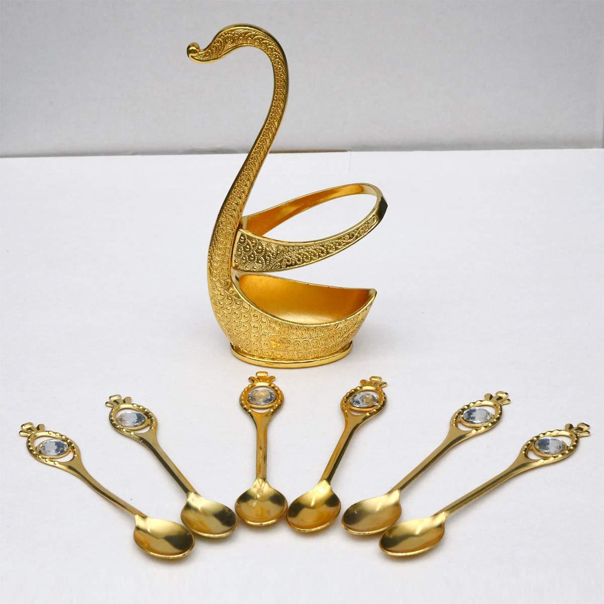 Spoon Set With Swan Stand