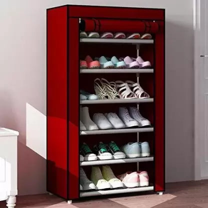 6 Layer Shoe Rack Shelf With Fabric Cover