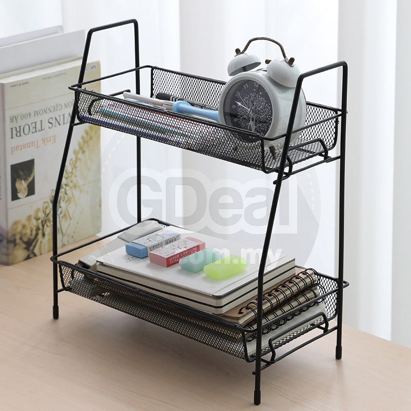 2 Layer Metal  Iron Organizer Shelf