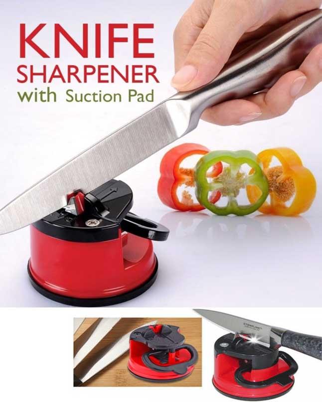 Knife Sharpener with secure suction pad