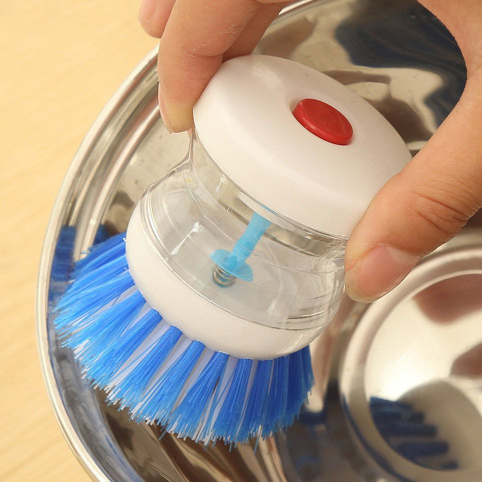 Dish Brush With Liquid Soap Dispenser