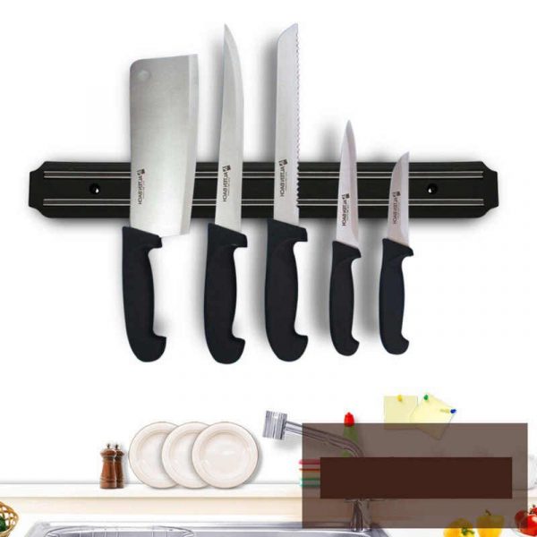 Black Magnetic Knife Holder Rack