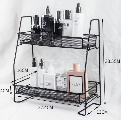 2 Layer Metal  Iron Organizer Shelf