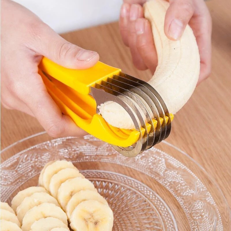 Banana Slicer Chopper Fruit Cutter, Peeler