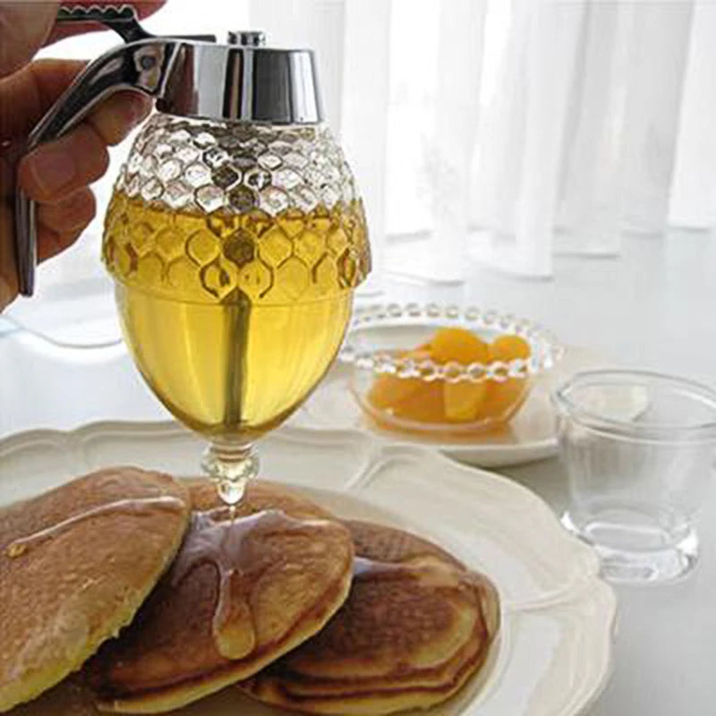 Crystal Glass Honey Dispenser