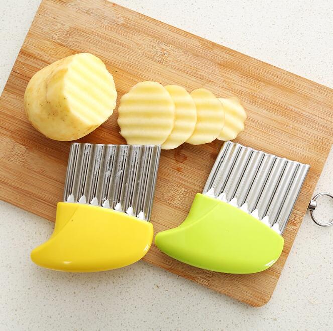 Stainless Steel Wave Potato Cutter Slicer, For Vegetable Cutting