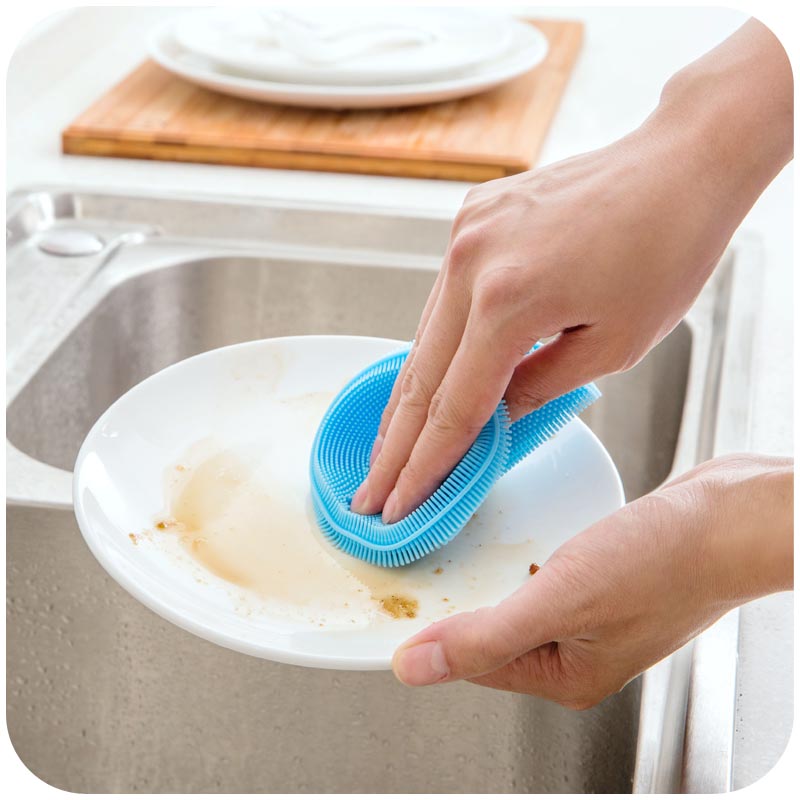 Magic Silicone Scrubber Dish Washing Sponge