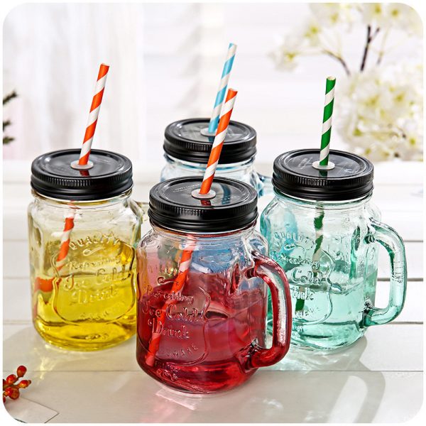 Glass Fruity Mason Jar Resistant