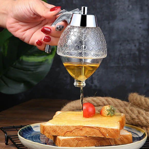 Crystal Glass Honey Dispenser