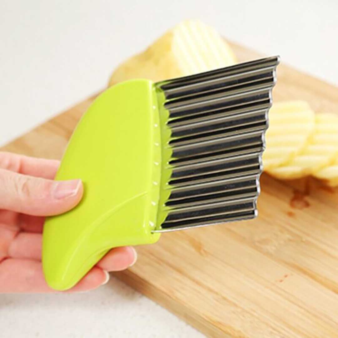 Stainless Steel Wave Potato Cutter Slicer, For Vegetable Cutting