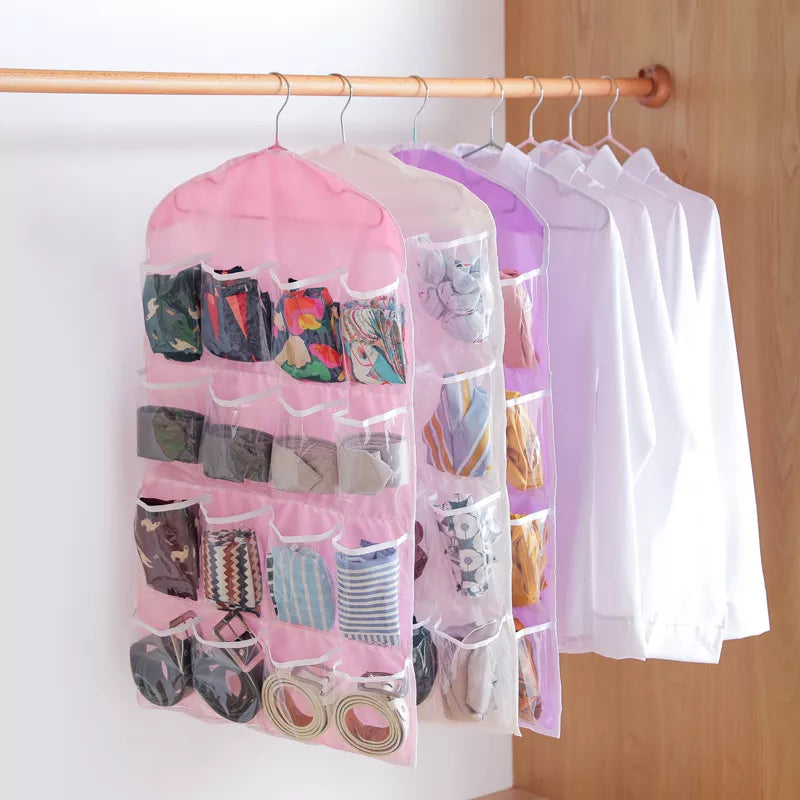 Multi-Functional Foldable Hanging 16 Grid Storage Bags