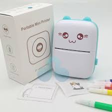 Mini Rechargeable Bluetooth Portable Printer (Roll Included)