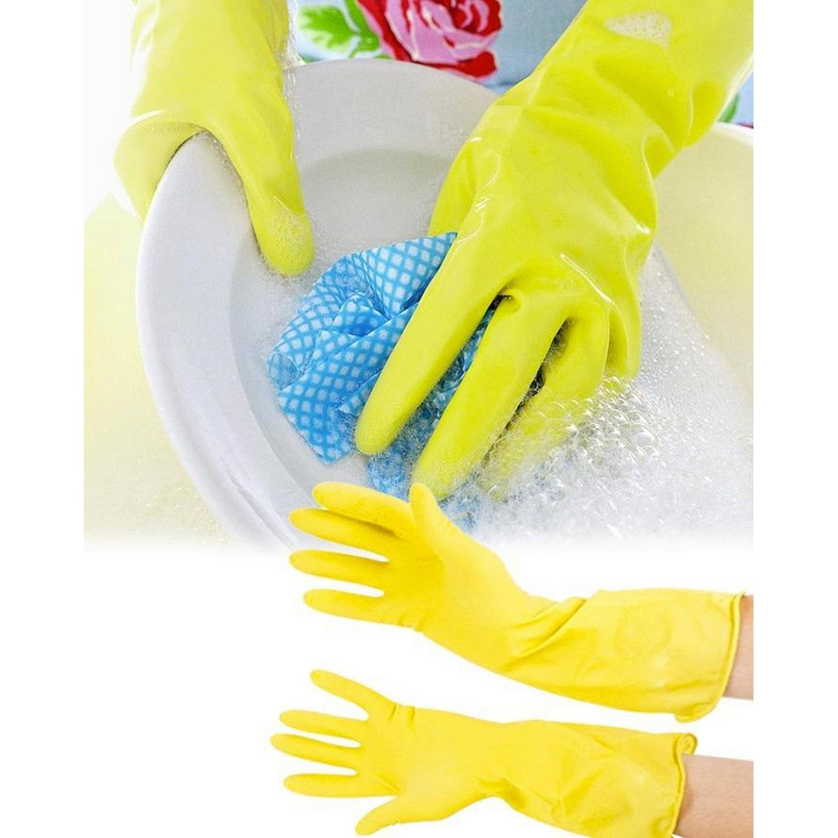 Rubber Washing Gloves for Kitchen