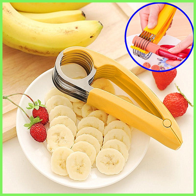 Banana Slicer Chopper Fruit Cutter, Peeler