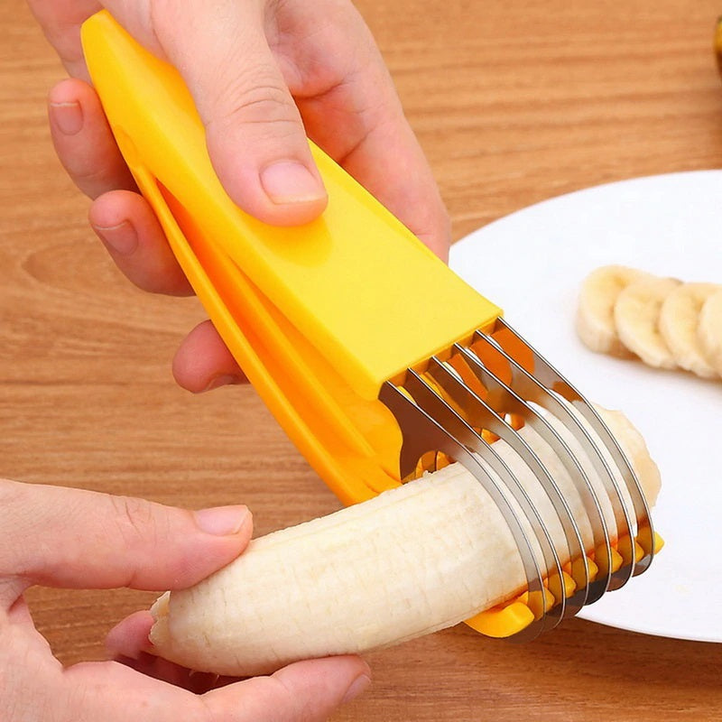 Banana Slicer Chopper Fruit Cutter, Peeler