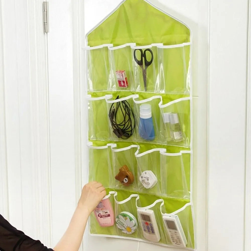 Multi-Functional Foldable Hanging 16 Grid Storage Bags