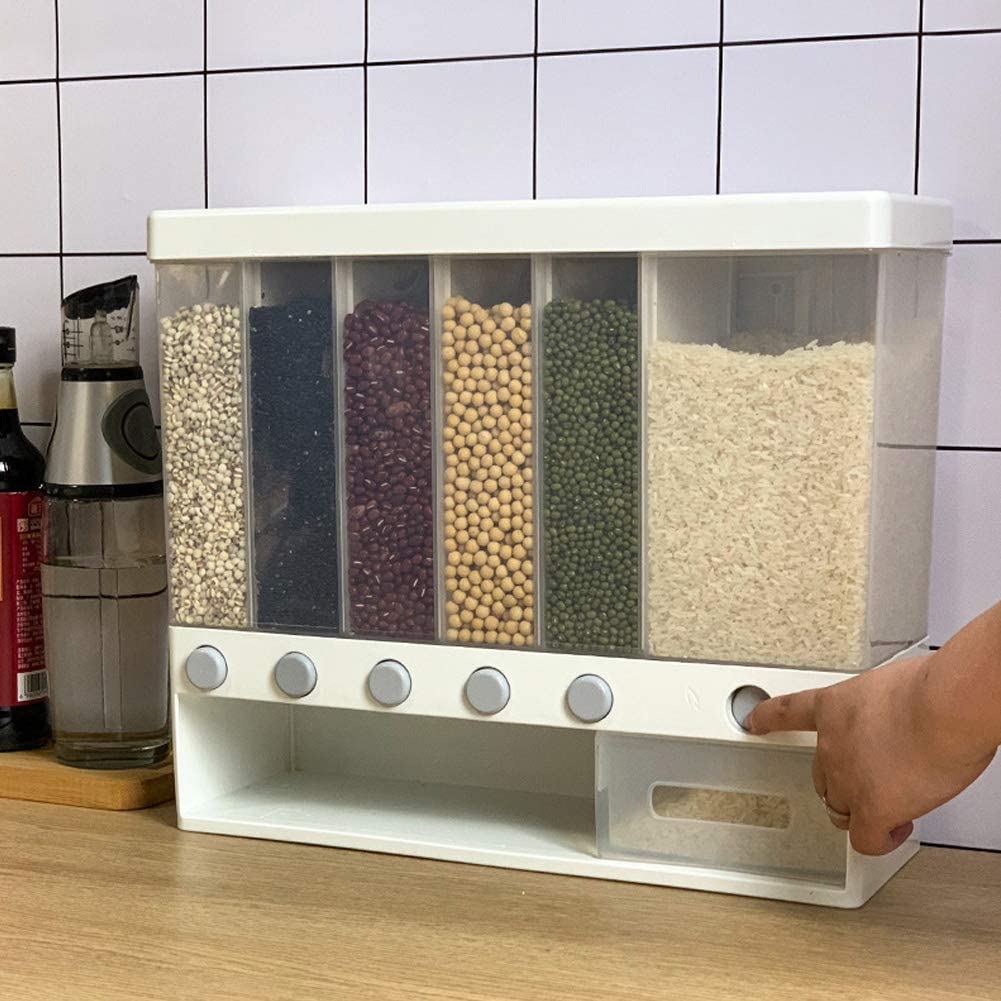 6-Grid Wall Mounted Food Dispenser