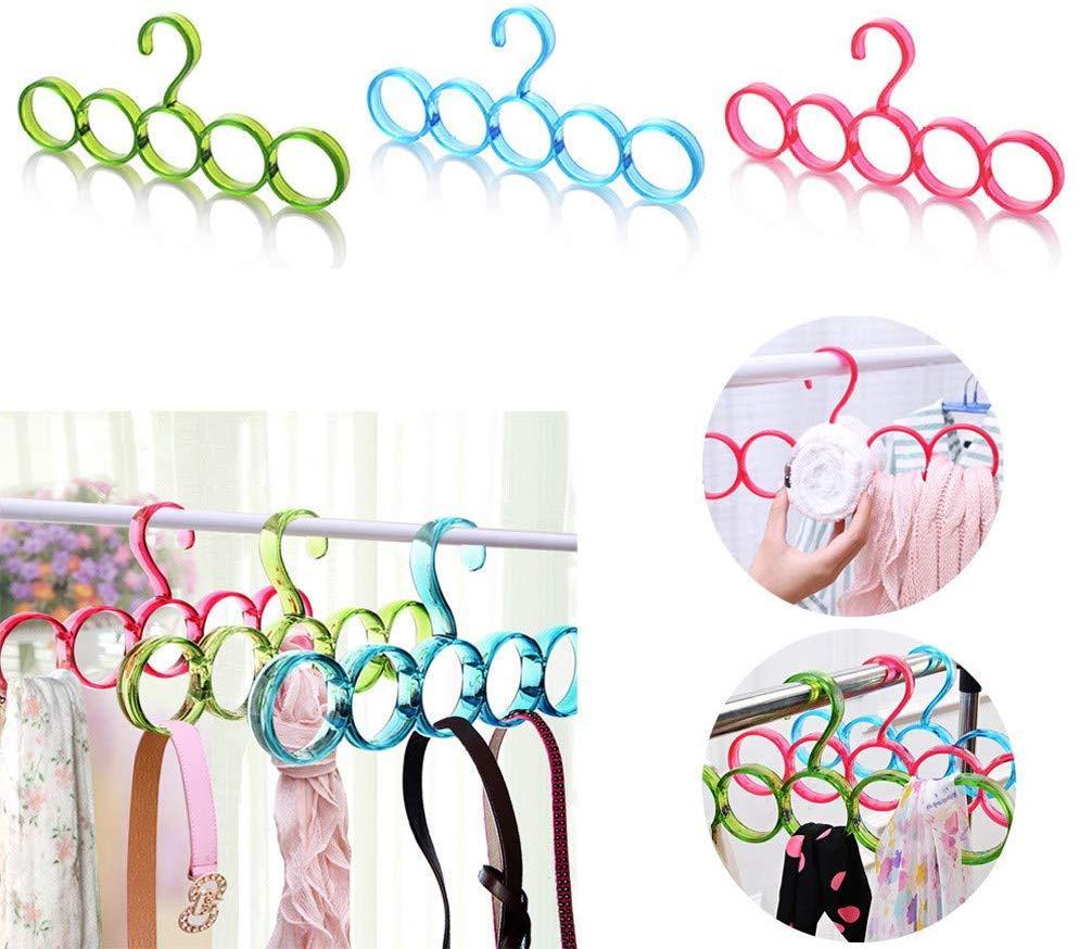 5 Ring Hanger Closet Scarf Organizer