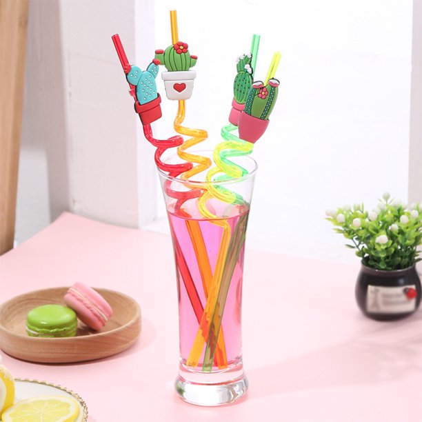 Spiral Straws For Drinking - 4pcs